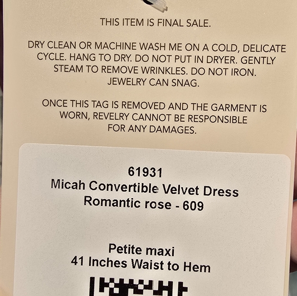 Revelry Micah Convertible Velvet Dress - Picture 4 of 5